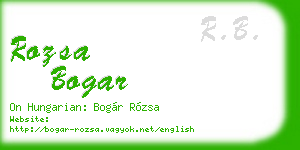 rozsa bogar business card